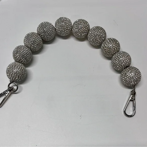 Urban Expressions Rhinestone Embellished Silver Bag NWT - Picture 12 of 13